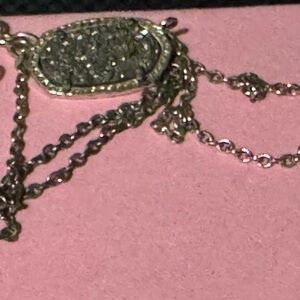 Elegant Kendra Scott silver druzy Elisa Necklace